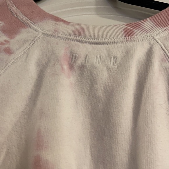 Victoria Secrets Pink Tie dye pink and white sweatshirt Xs - Picture 3 of 4